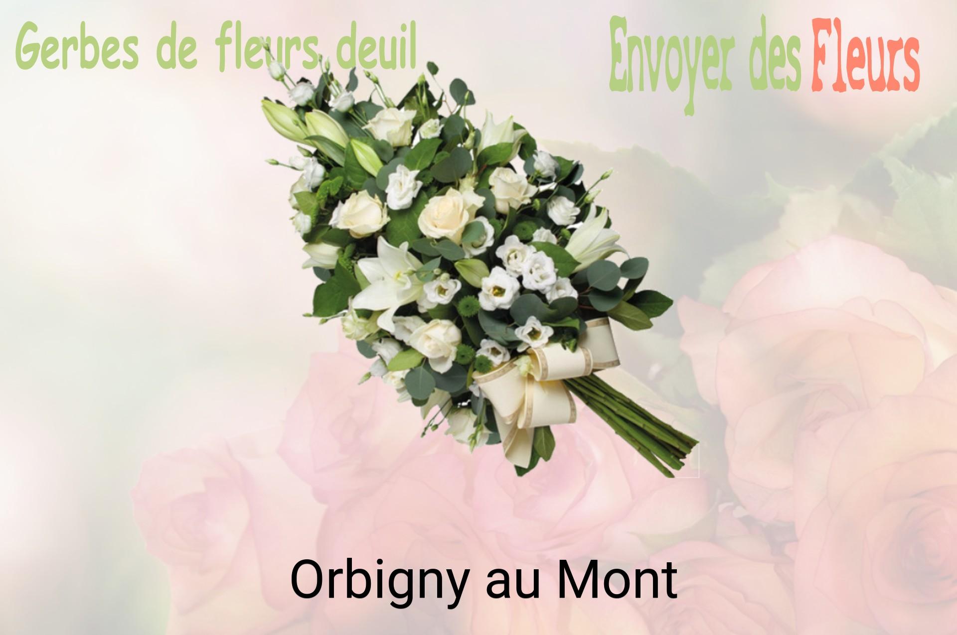 Gerbe de fleurs de deuil livrée à Orbigny-au-Mont